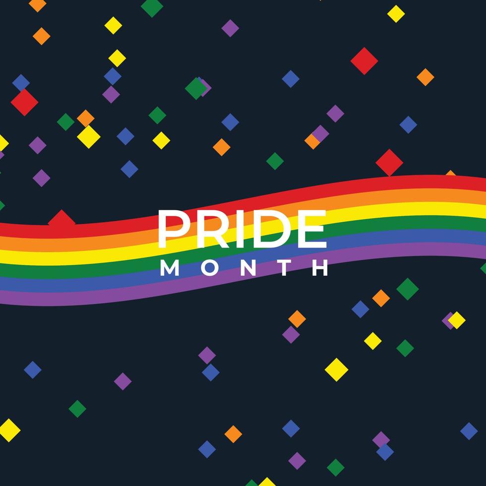 Pride Month Banner, Pride Month Background On Pride Month Colorful Rainbow Concept LGBT vector