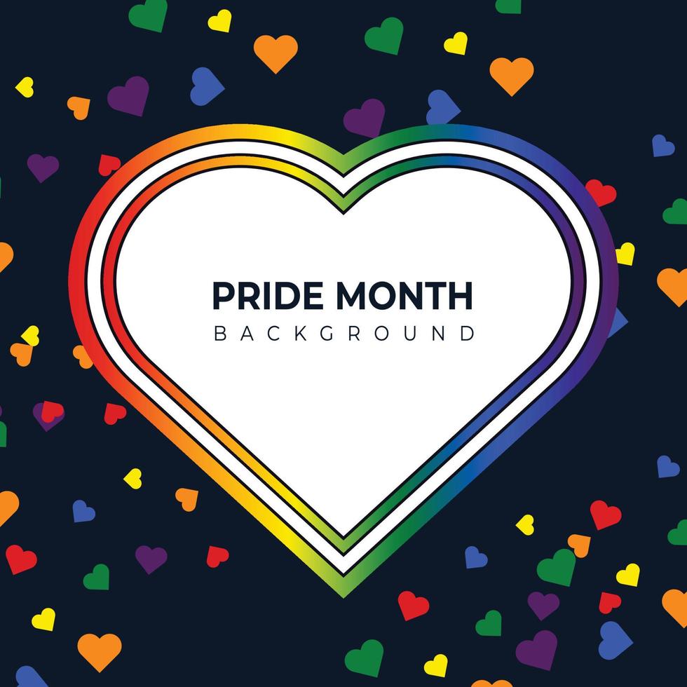 Pride Month Banner, Pride Month Background On Pride Month Colorful Rainbow Concept LGBT vector