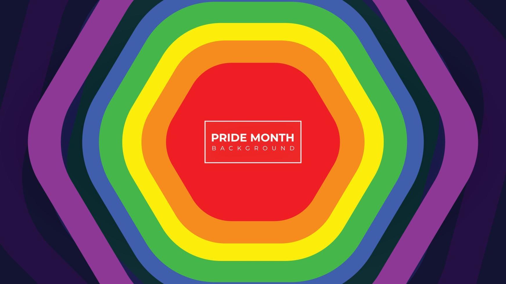 Pride Month Banner, Pride Month Background On Pride Month Colorful Rainbow Concept LGBT vector