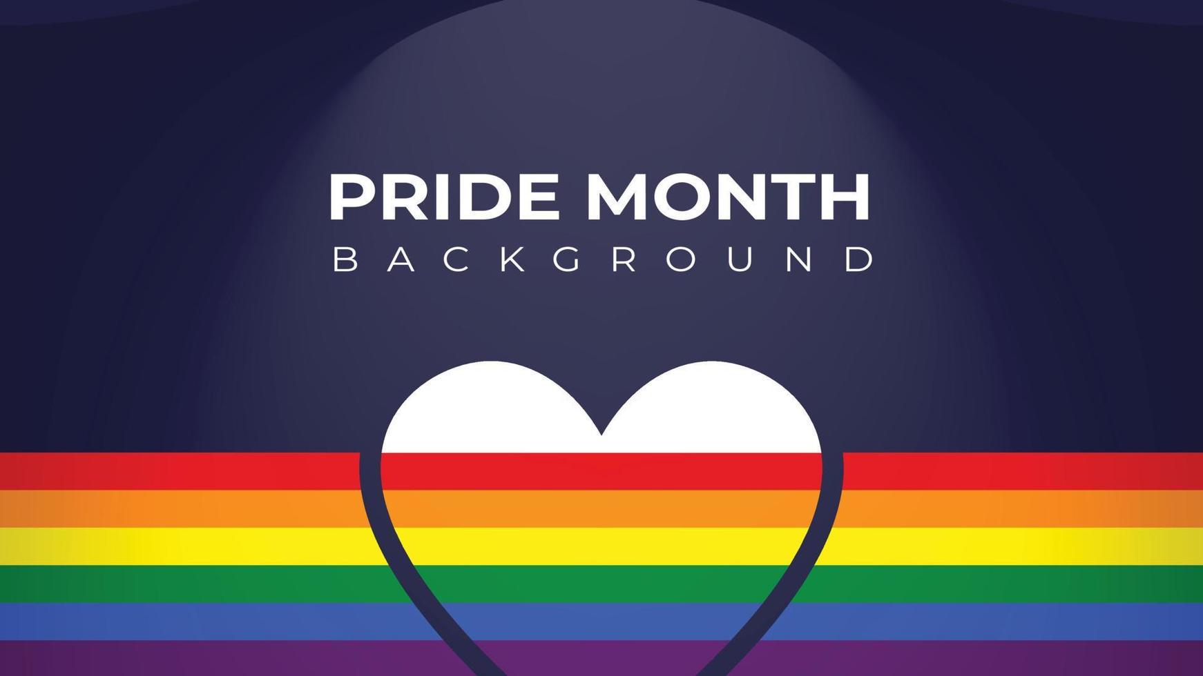 Pride Month Banner Pride Month Background On Pride Month Colorful Rainbow Concept LGBT vector