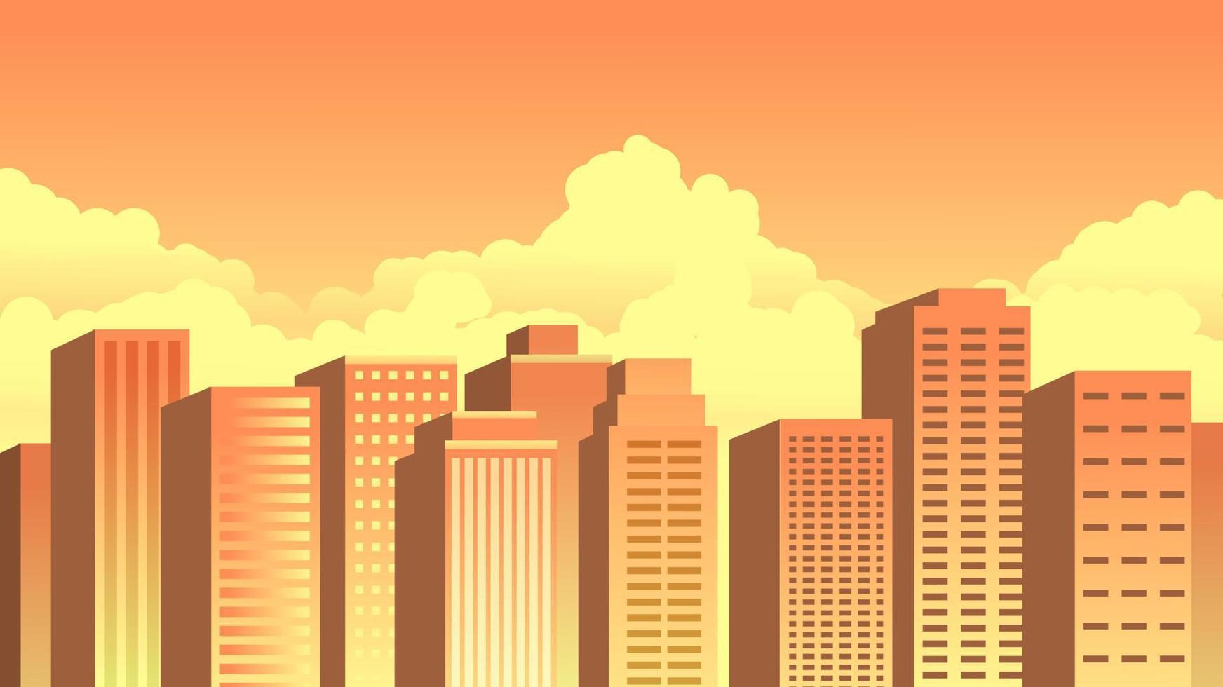 Minimalist city skyline vector background