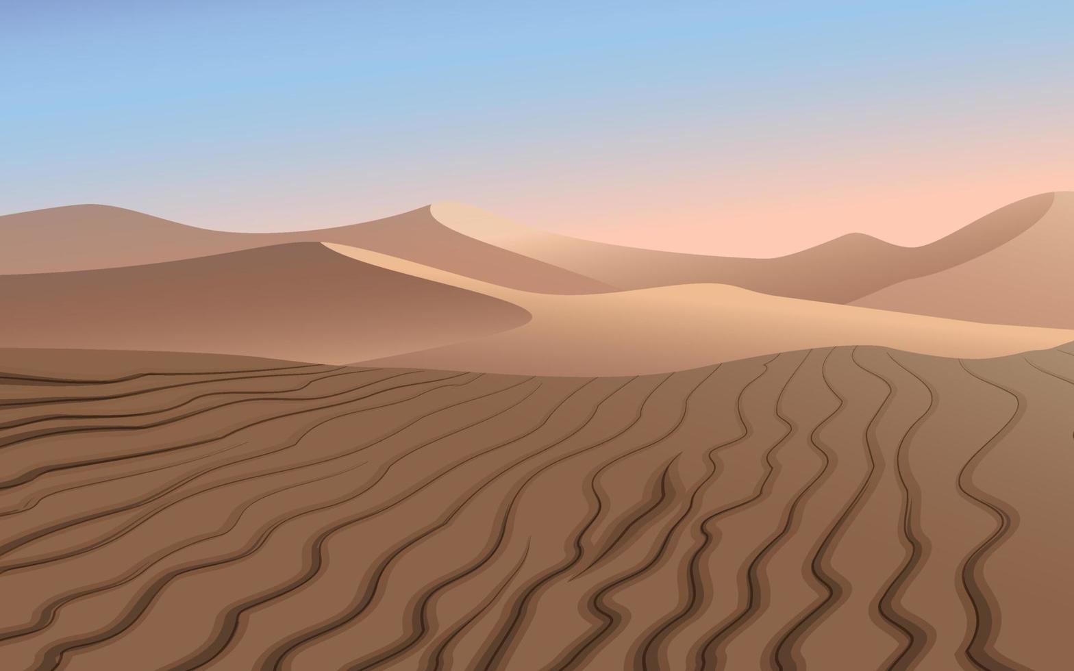 Vector desert dune landscape nature background