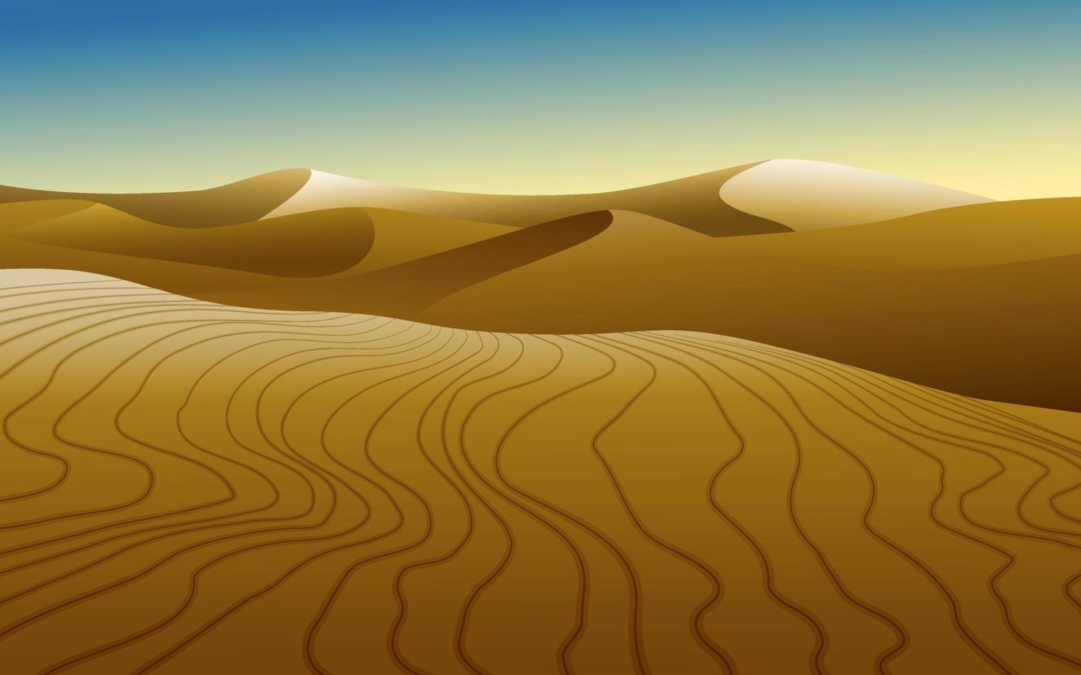 Empty desert landscape background vector