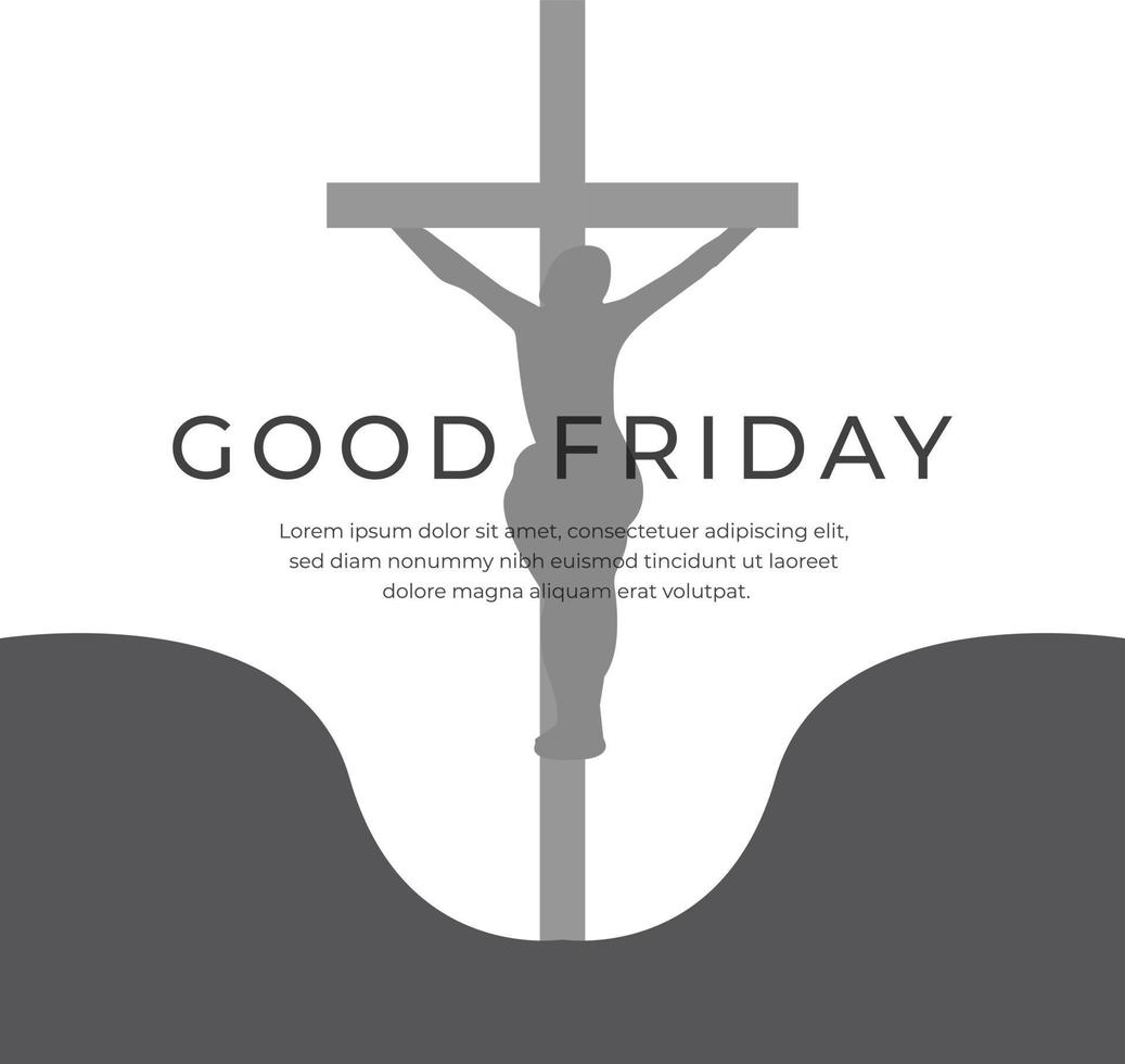 Good Friday Christian Religious Occasion With Jesus Cross Vector ...