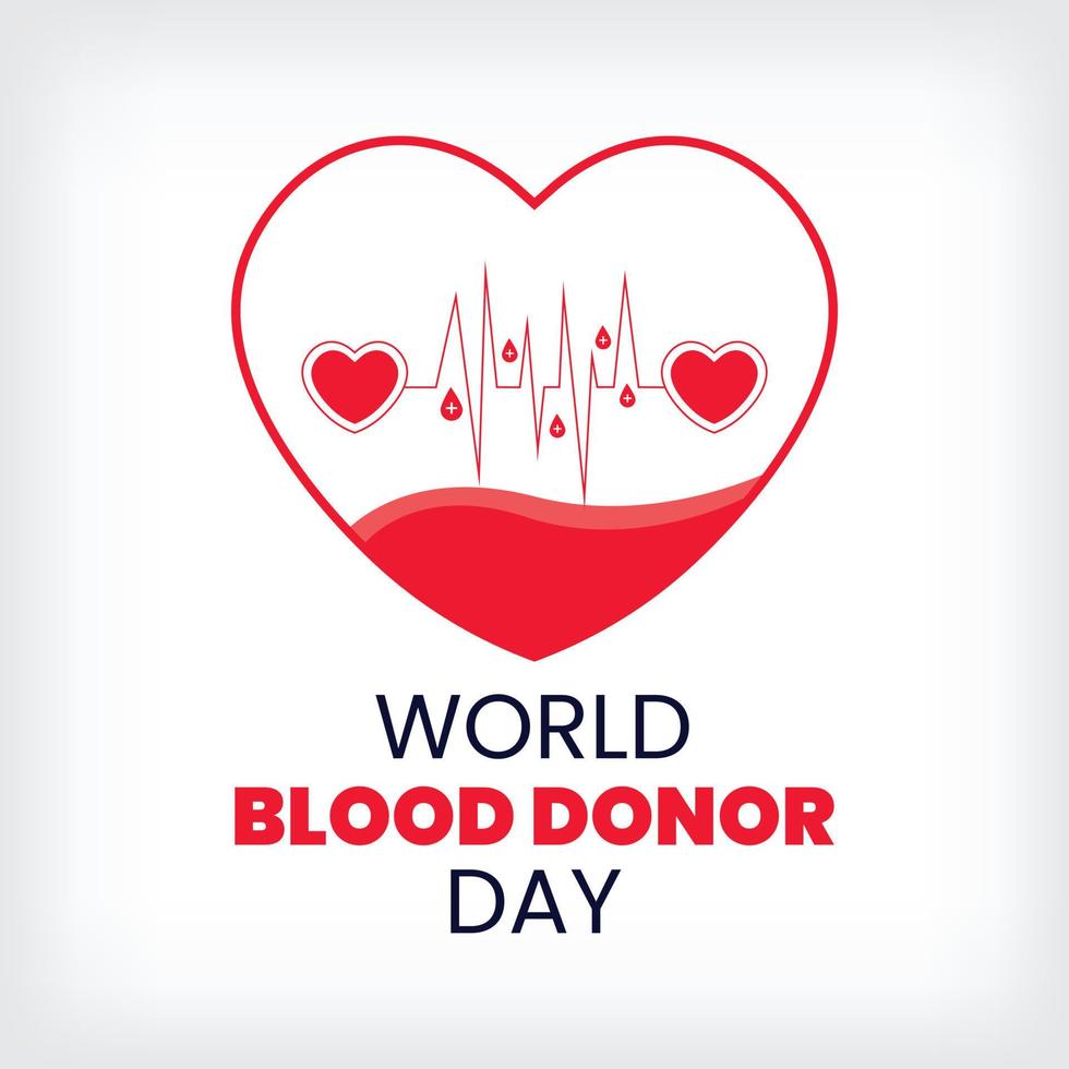 World blood donor day june 14th vector blood donor day background