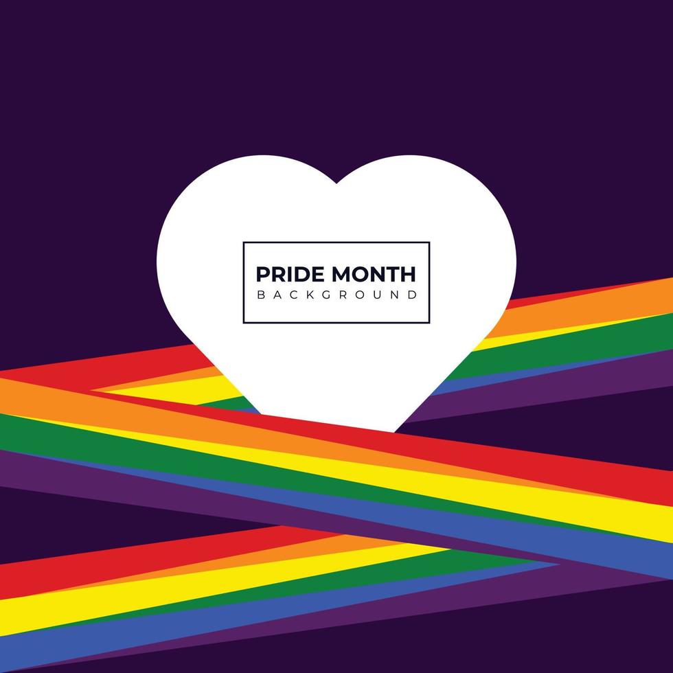 Pride Month Banner, Pride Month Background On Pride Month Colorful Rainbow Concept LGBT vector