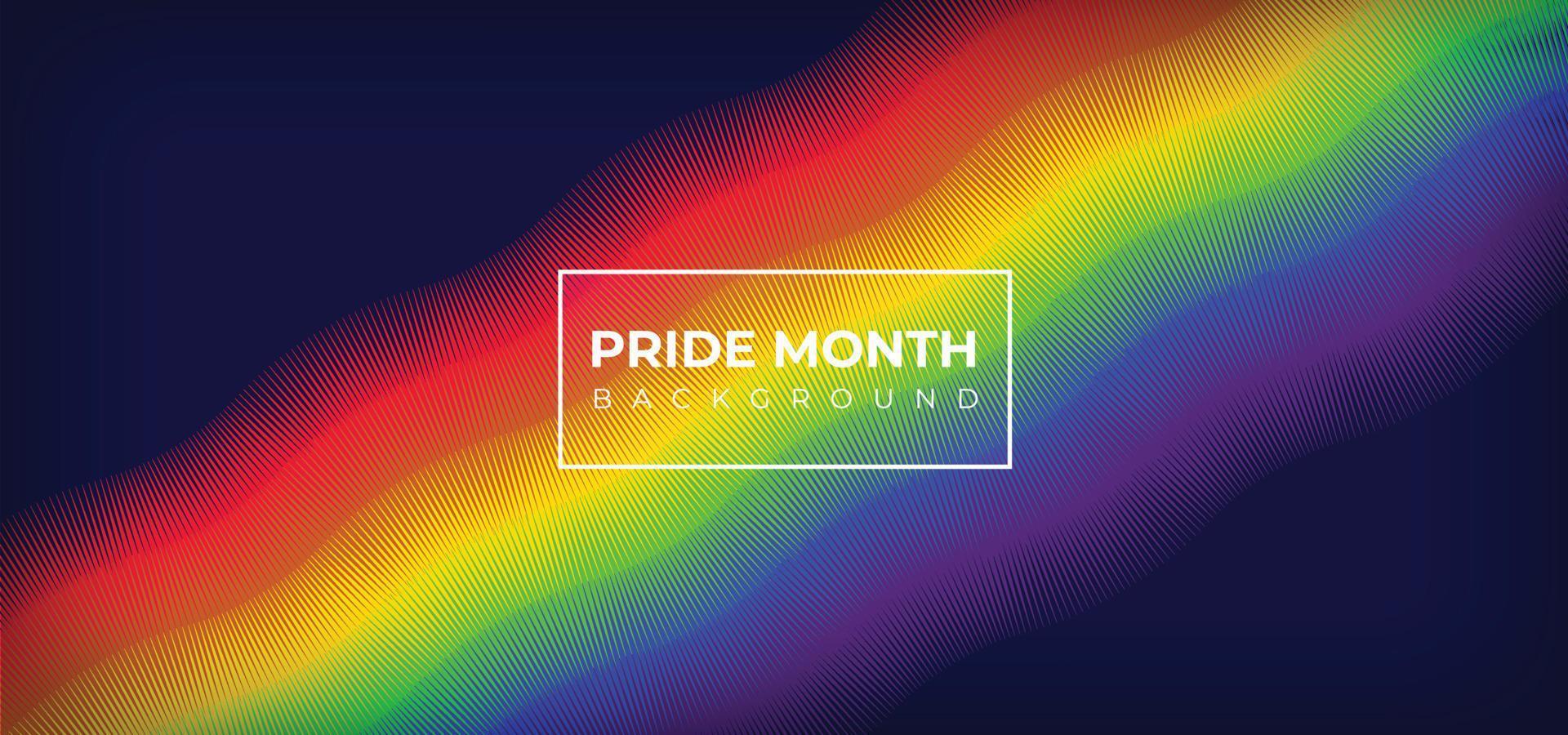 Pride Month Banner, Pride Month Background On Pride Month Colorful Rainbow Concept LGBT vector