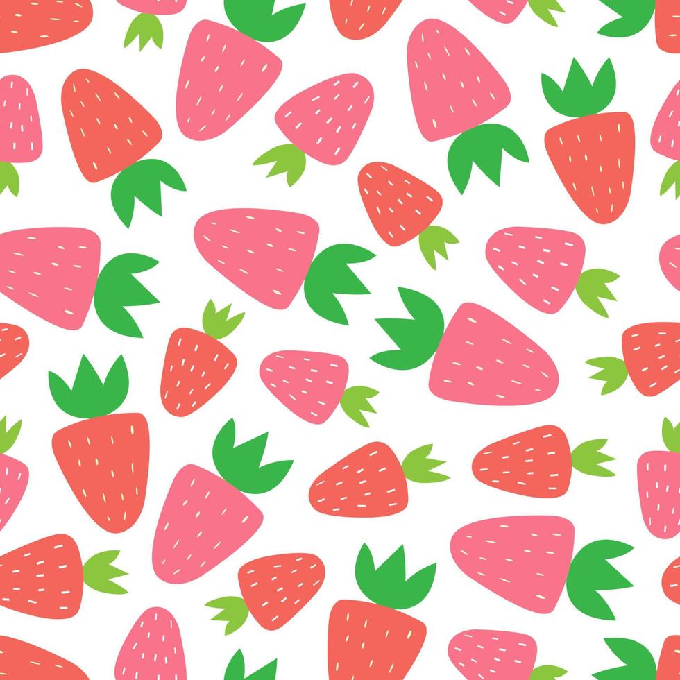 Simple seamless strawberry pattern vector
