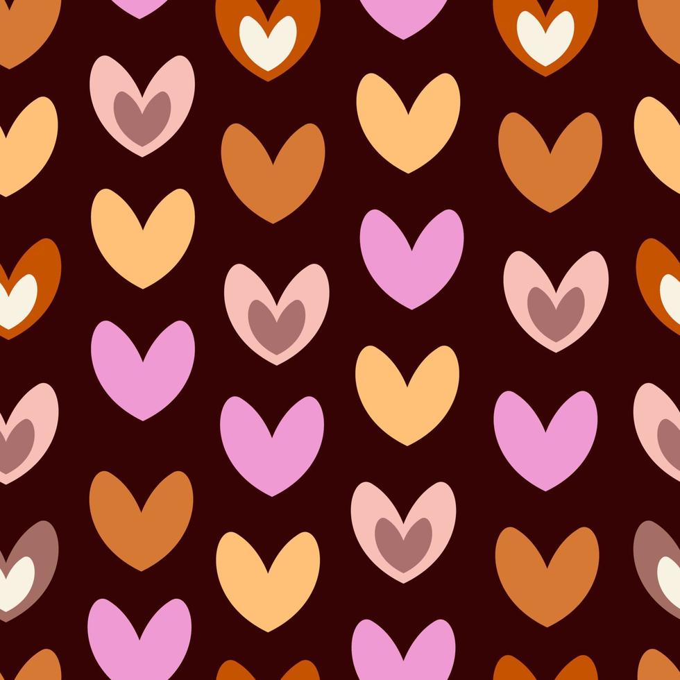 Simple seamless pattern of hearts vector
