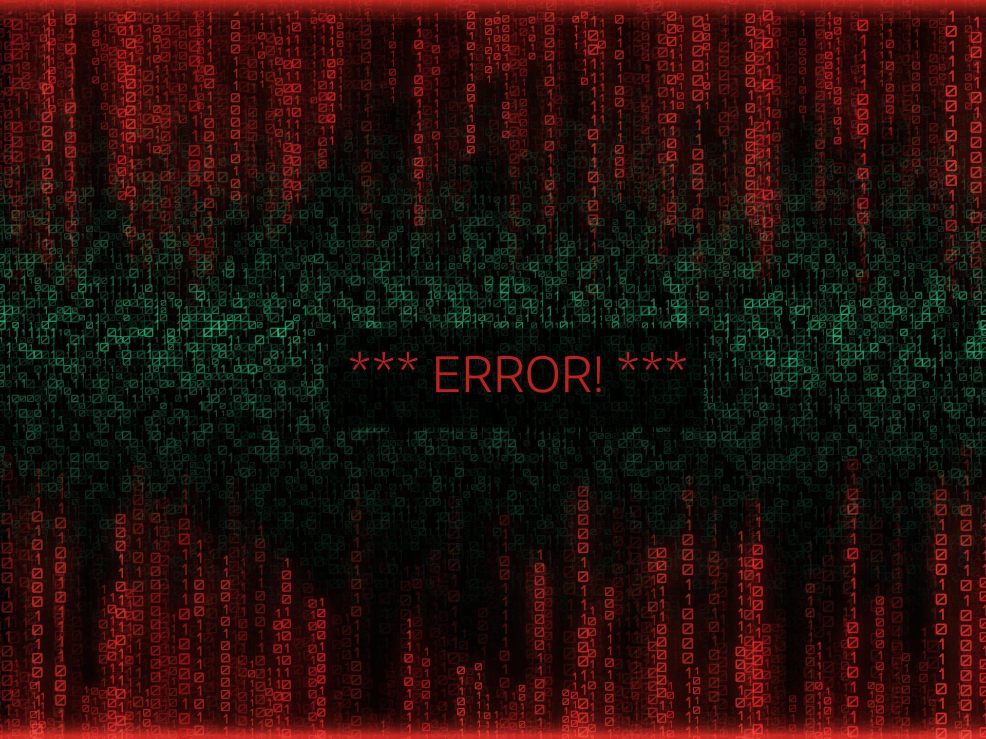Error in program code listing, red crash on software developer s ...