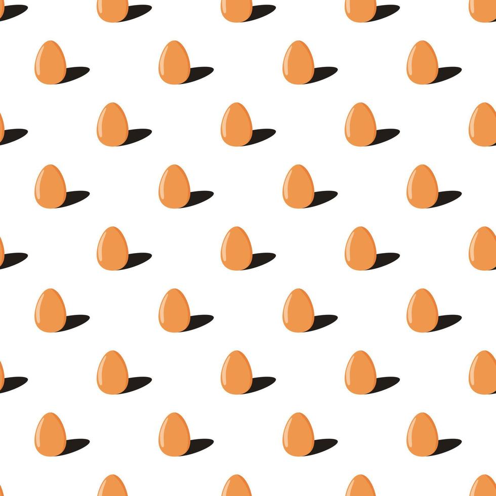 Seamless pattern egg illustration placed on a bright background with shadow draped back. vector