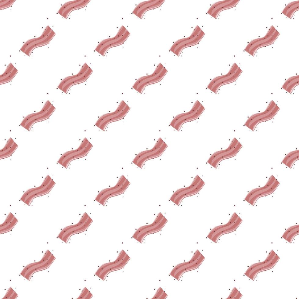 Vector bacon seamless pattern background  And has a white background,fast food concept