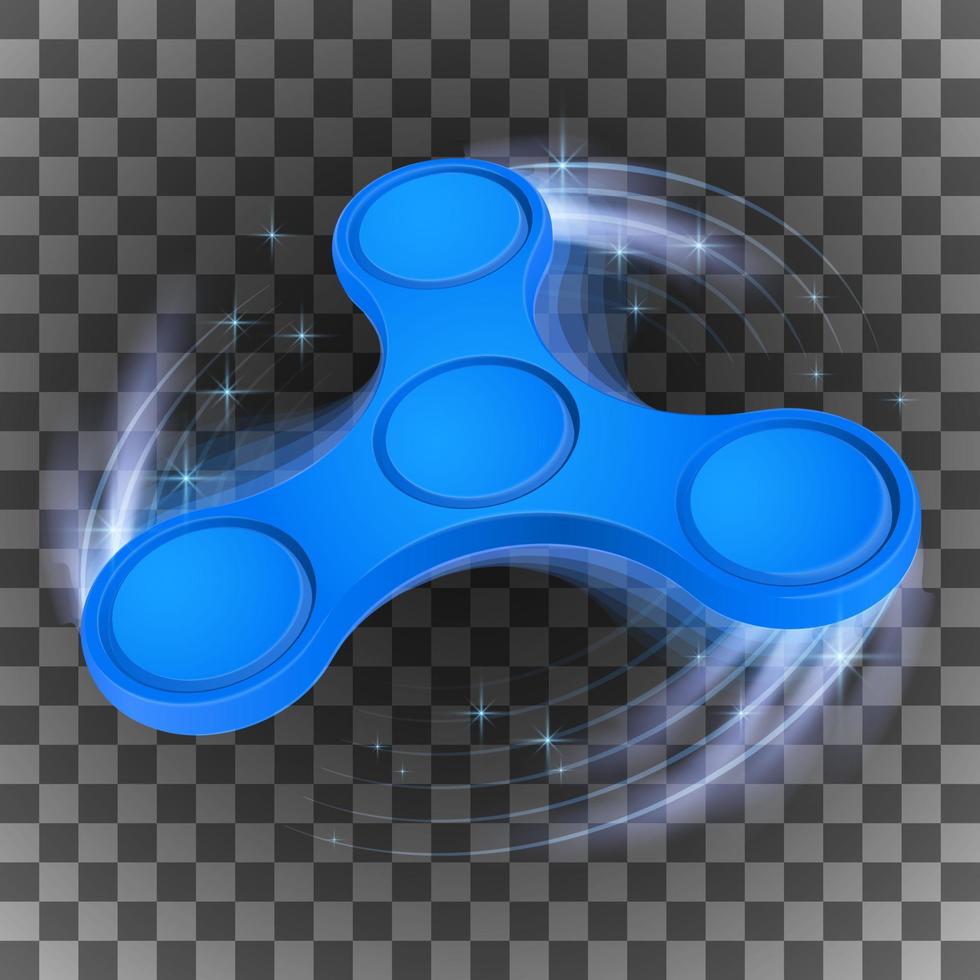 Colorful Fidget spinner.Llight spinning effects vector