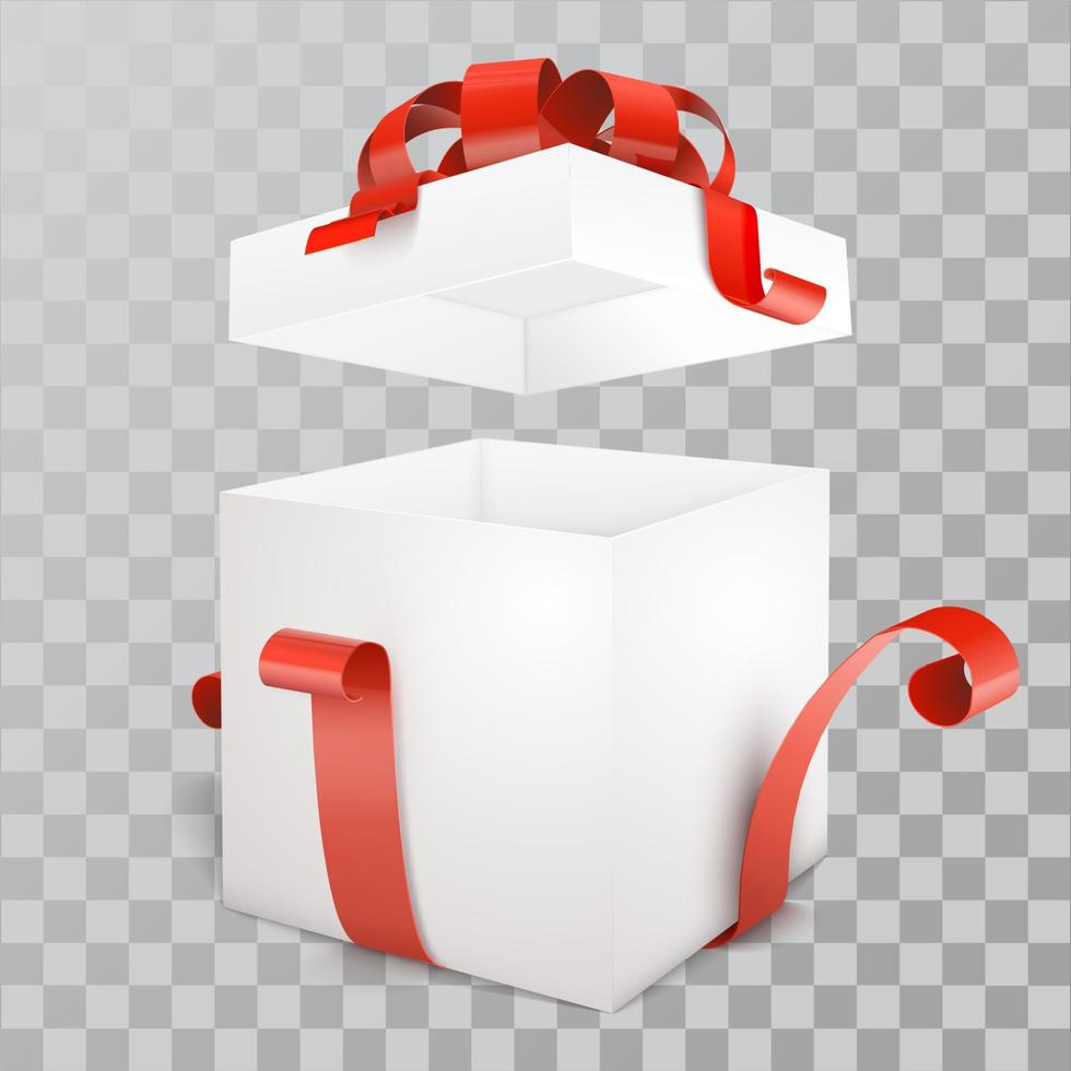 Ilustración de vector de caja de regalo abierta