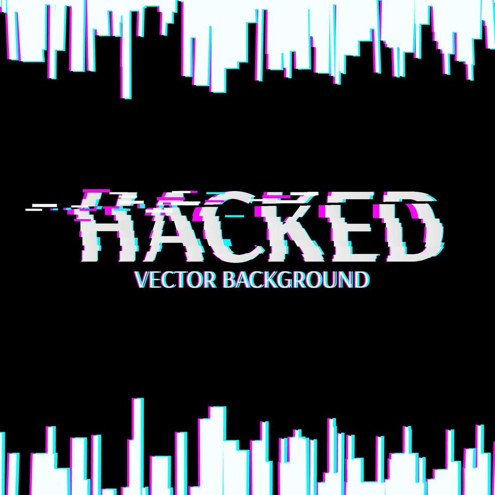 hackeado fallado fondo digital abstracto. vector