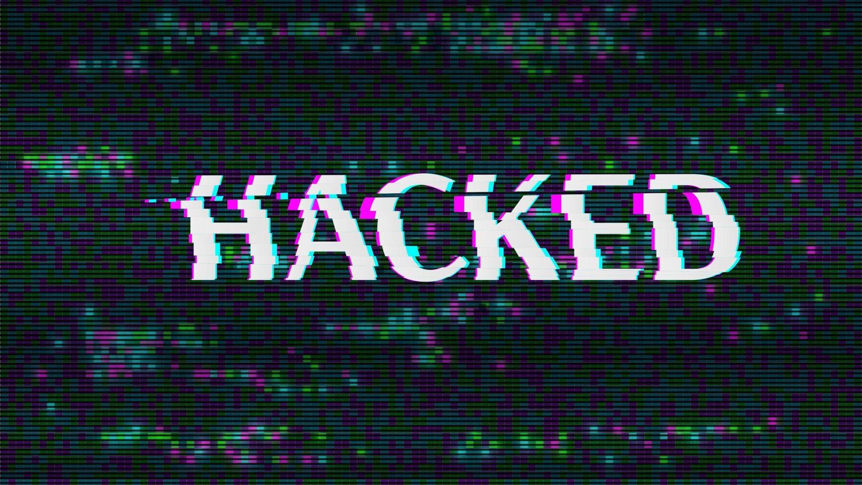 Hacked. Glitched. Abstract Digital Background. vector