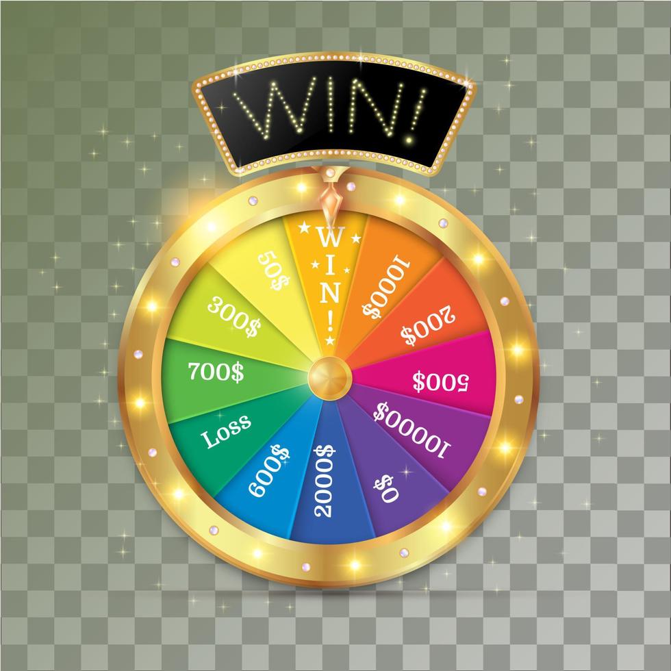 wheel of fortune 3d object vector