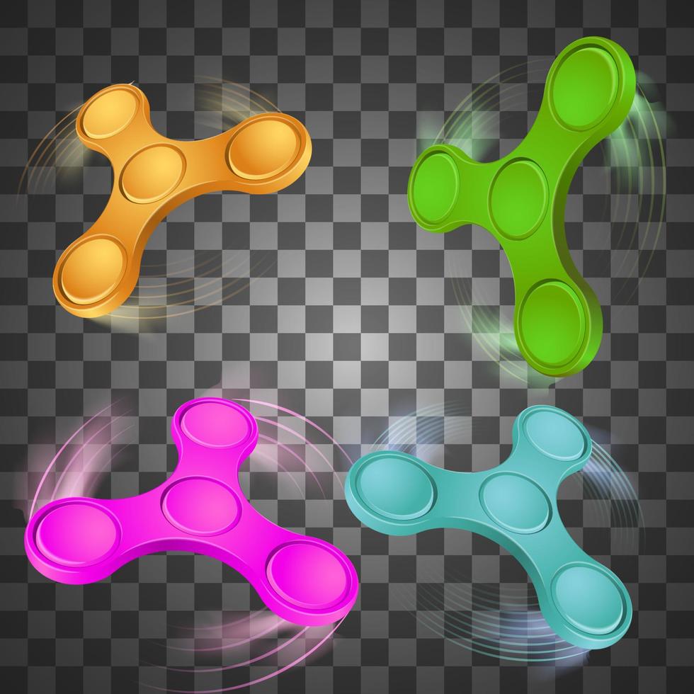 Colorful Fidget spinner.Llight spinning effects 7740497 Vector Art at