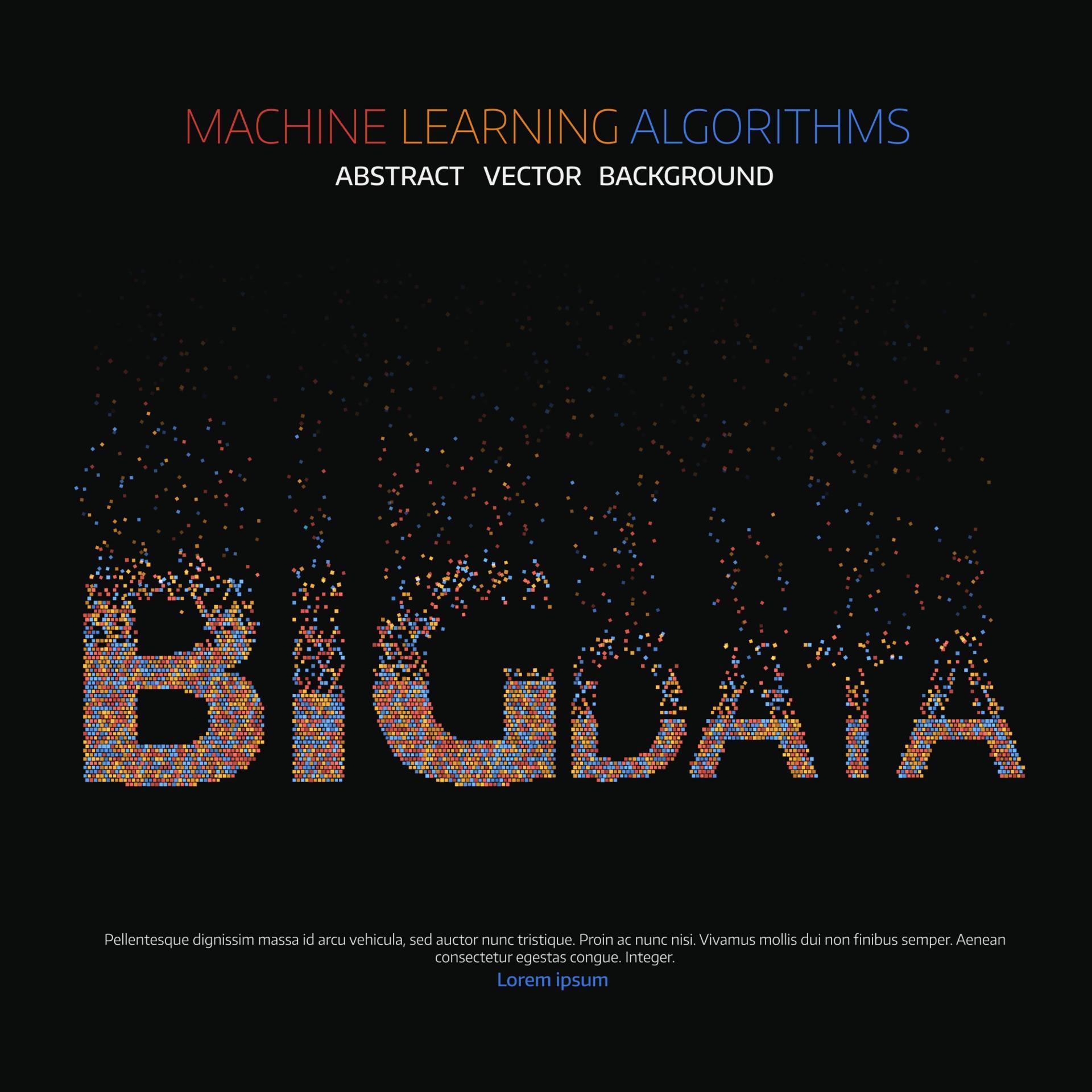 BIG DATA Machine Learning Algorithms. 7740514 Vector Art at Vecteezy