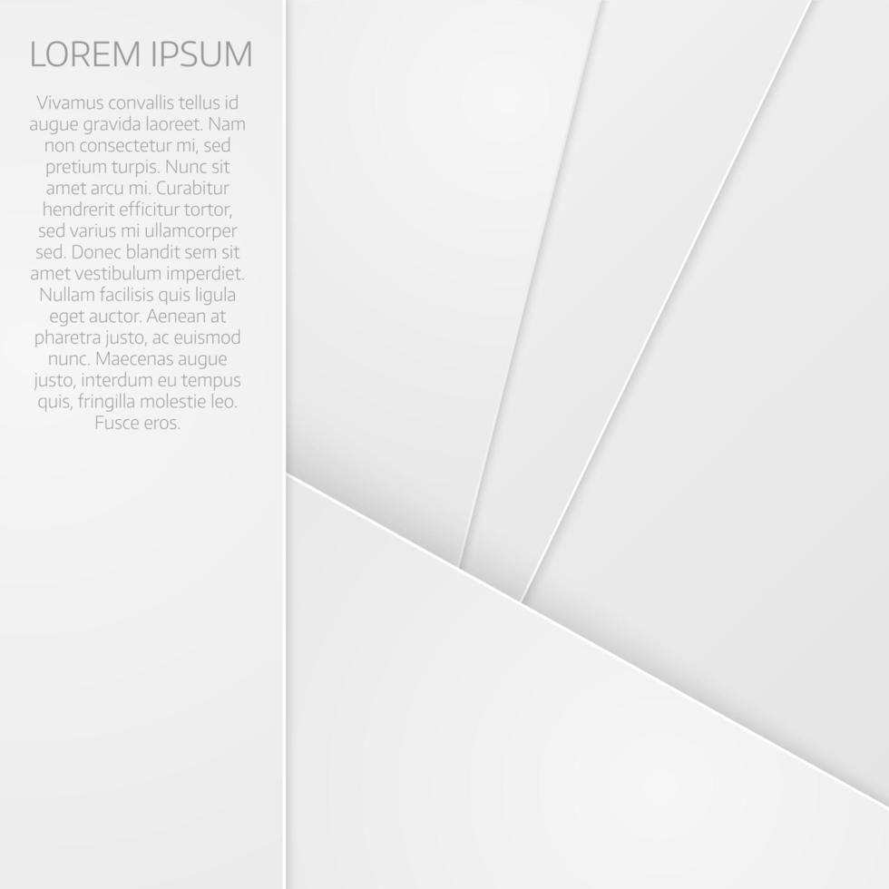 Abstract background with white paper layers. Material design style. vector