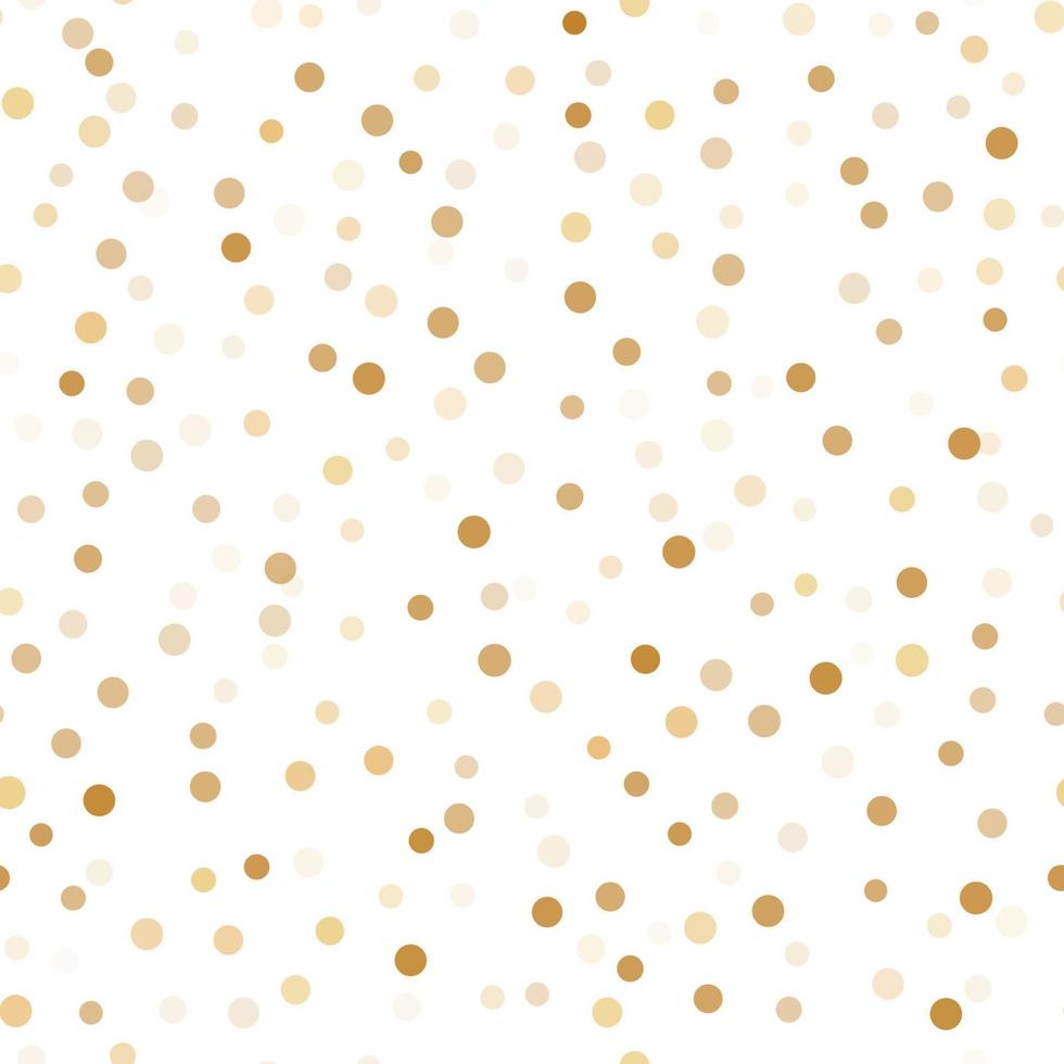 Seamless pattern with gold confetti. Seamless circle pattern vector