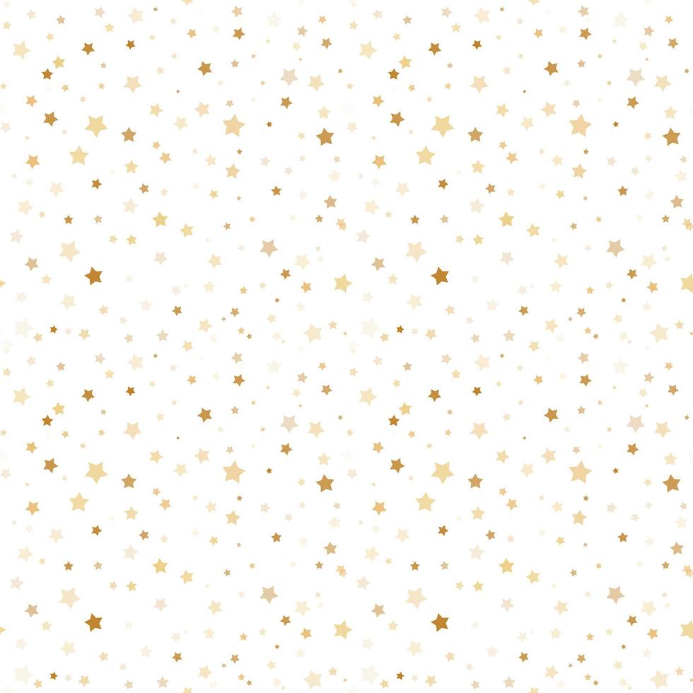 patrón sin costuras con estrellas doradas. vector