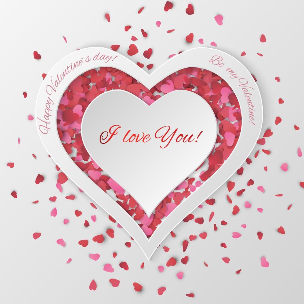 Valentines day greetings card. vector