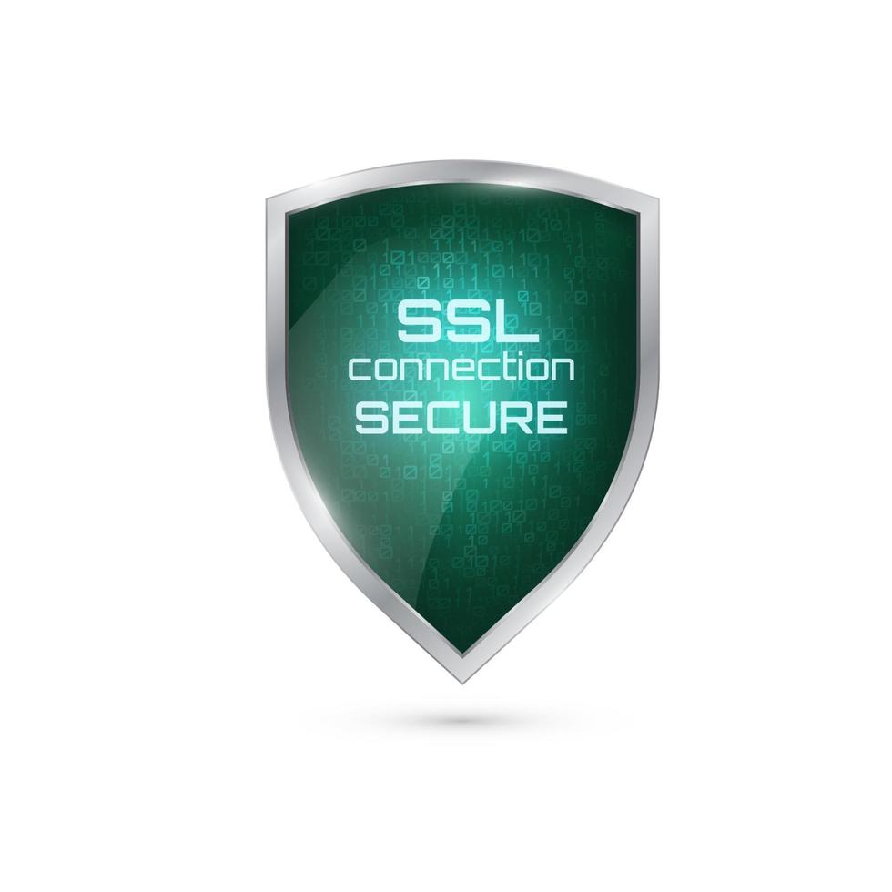 conexión ssl segura. vector