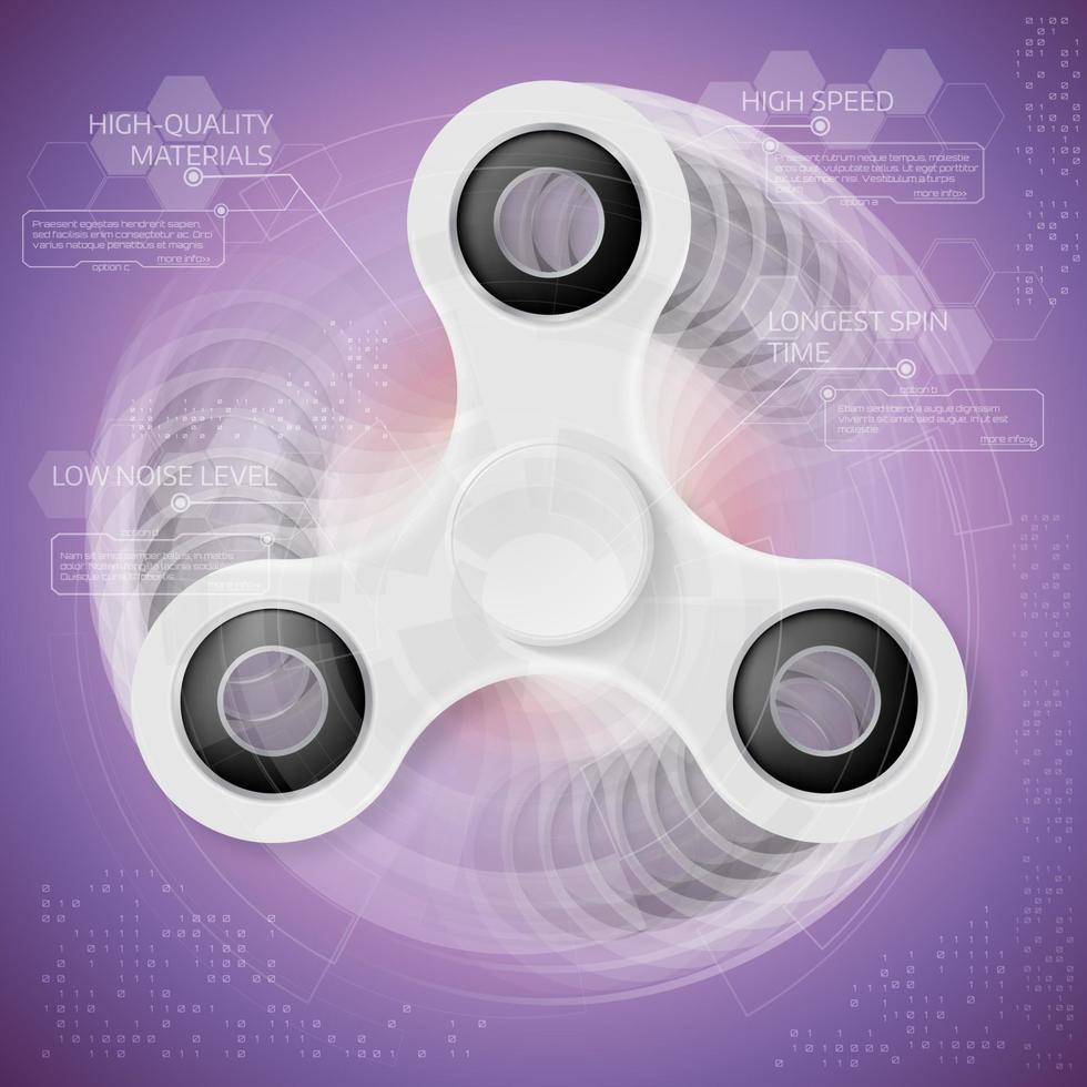 Spinner infographic template vector