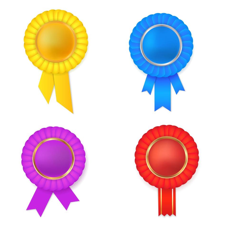 Vector colorfull award rosette  set