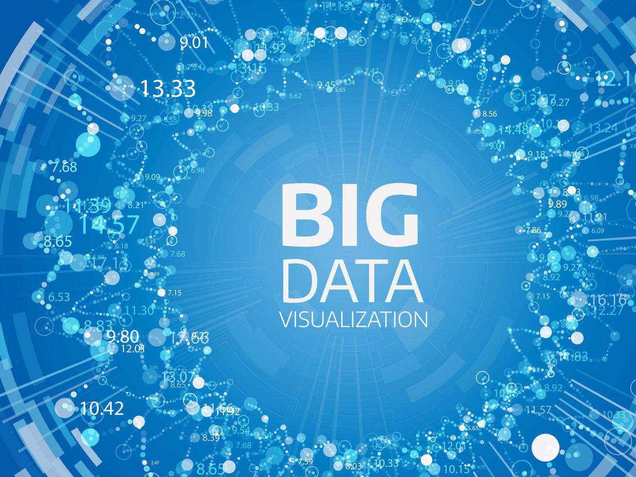 Big data visualization. Futuristic vector background.