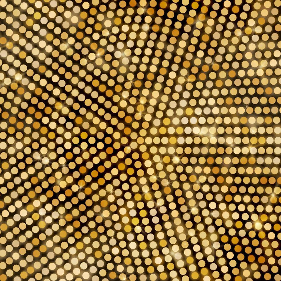 Vector gold disco lights