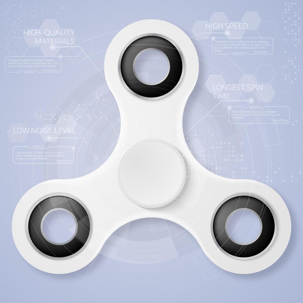 Spinner infographic template vector
