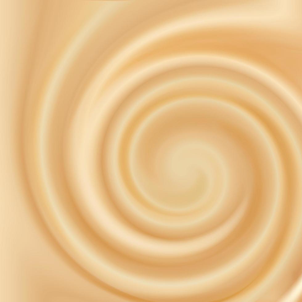 Swirling creamy caramel texture vector