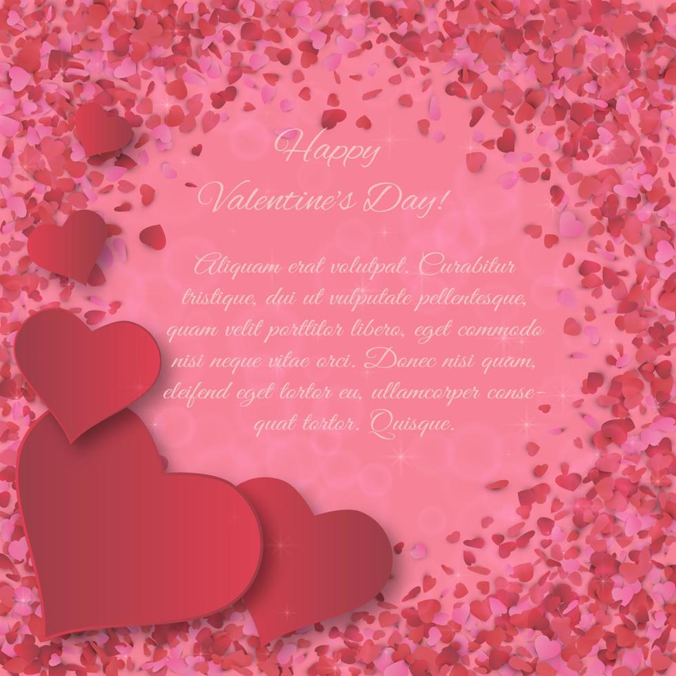 Valentines day greetings card. vector