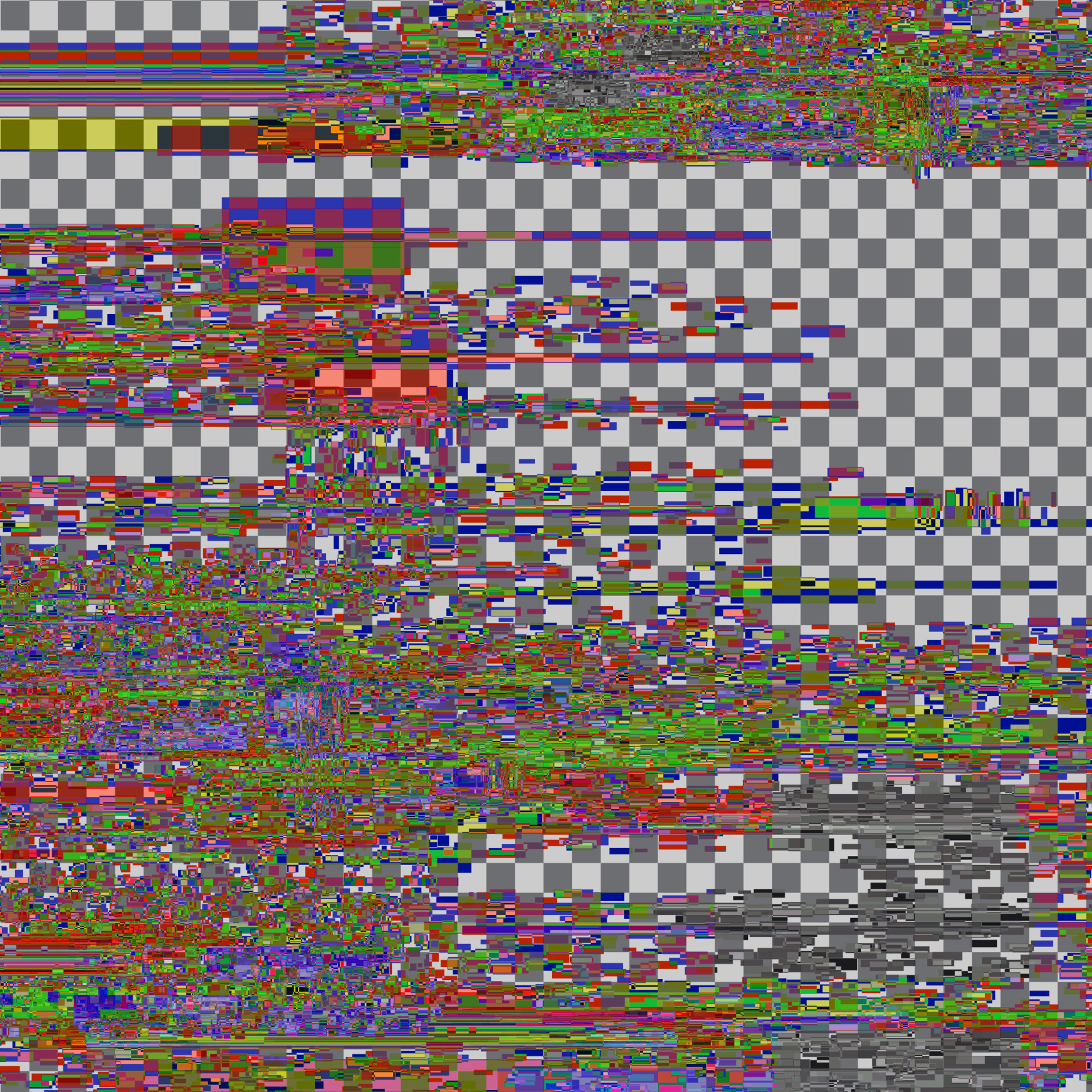 Digital glitch effect on computer or TV screen