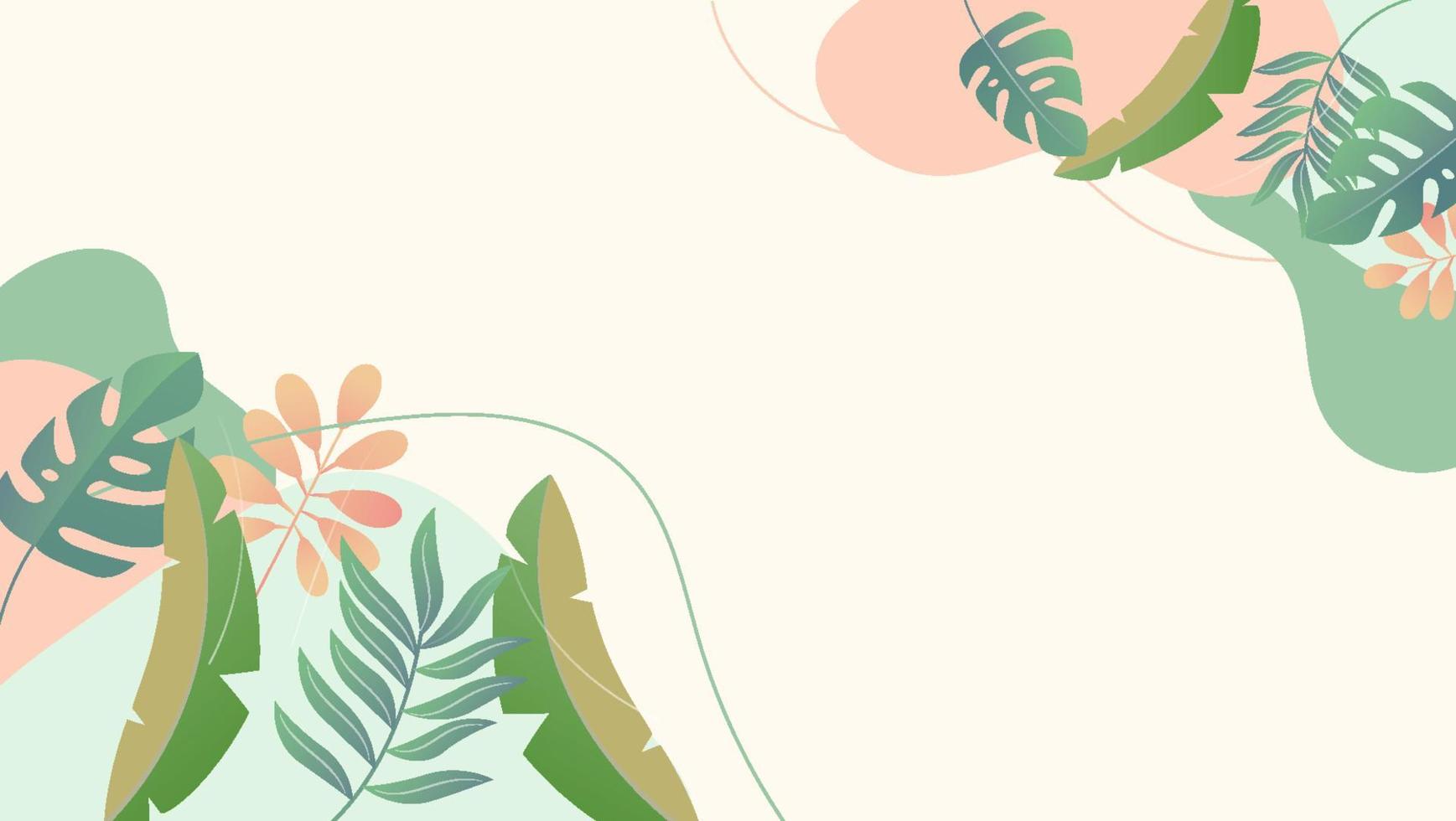 fondo de pantalla de patrón alegre de playa de hojas verdes tropicales de palmeras y flores ave del paraíso sobre un fondo claro vector