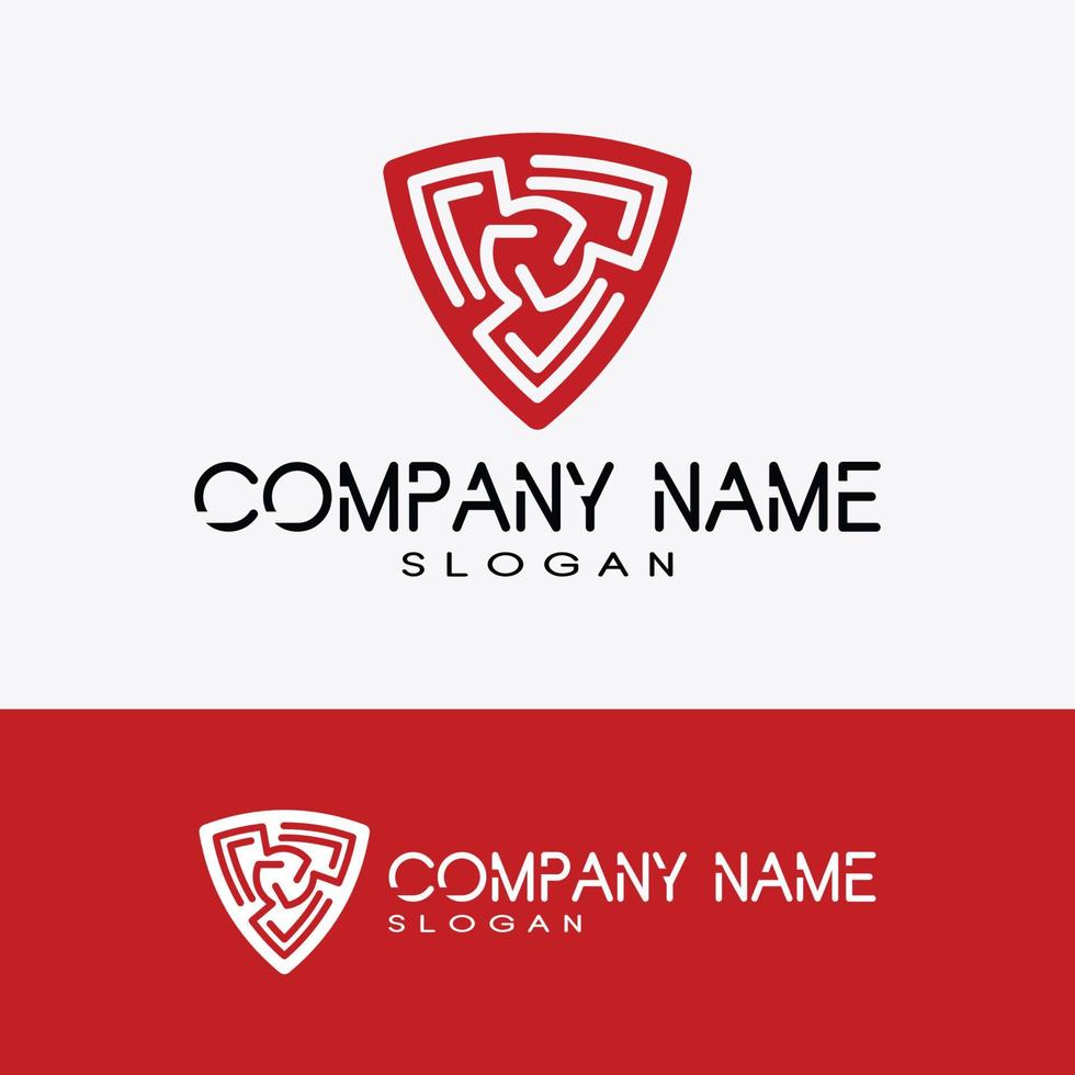 security logo technology for your company, shield logo for security data vector