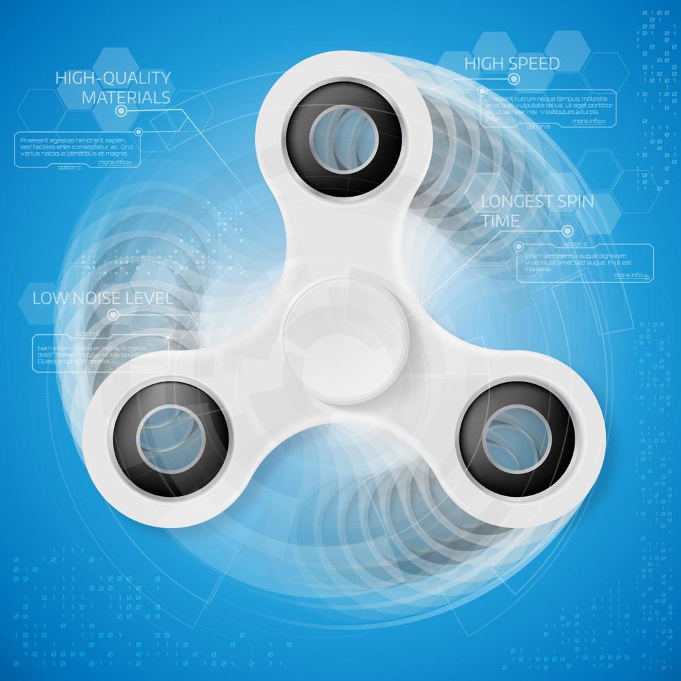 Spinner infographic template vector