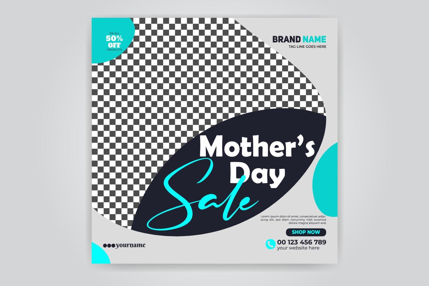 Mothers Day Fashion Sales Offer Discount Banner Social Media Post Design Template Free Download vector