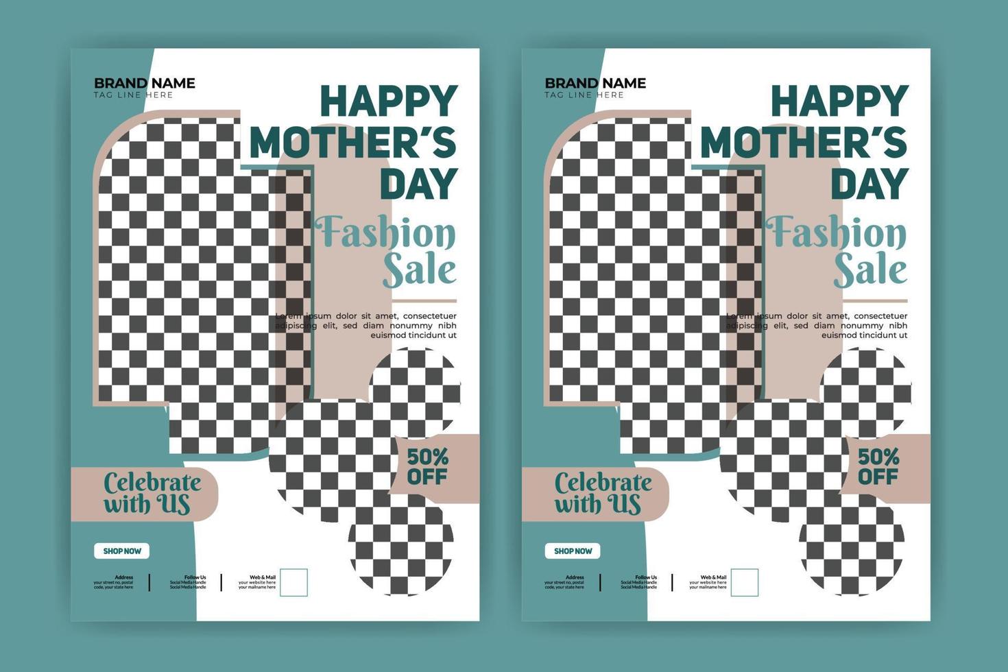 Mothers Day Fashion Sales Offer Discount Flyer Poster Design Template Free Download vector