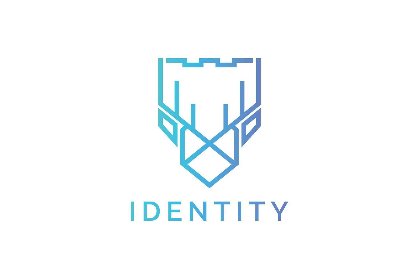 Deer minimal logo design template vector
