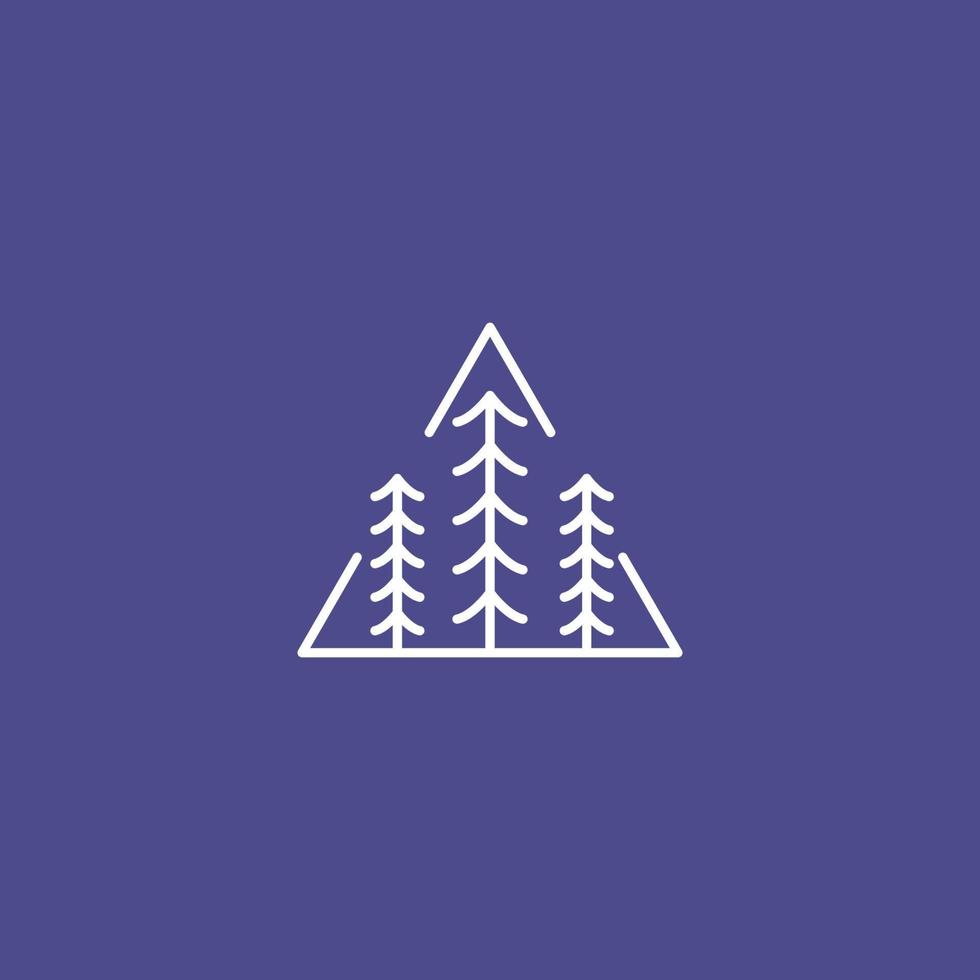 icono de vector de árbol. diseño de logotipo de ilustración de vector de árboles de naturaleza.