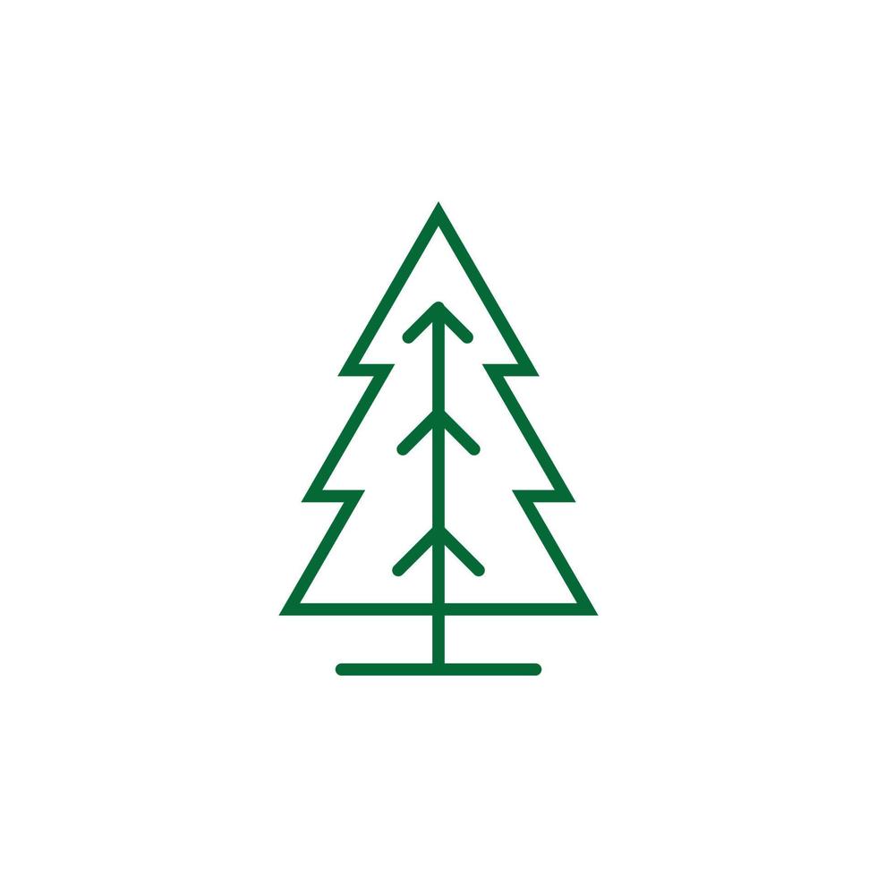 icono de línea de vector de árbol. signo de vector de símbolo de árbol