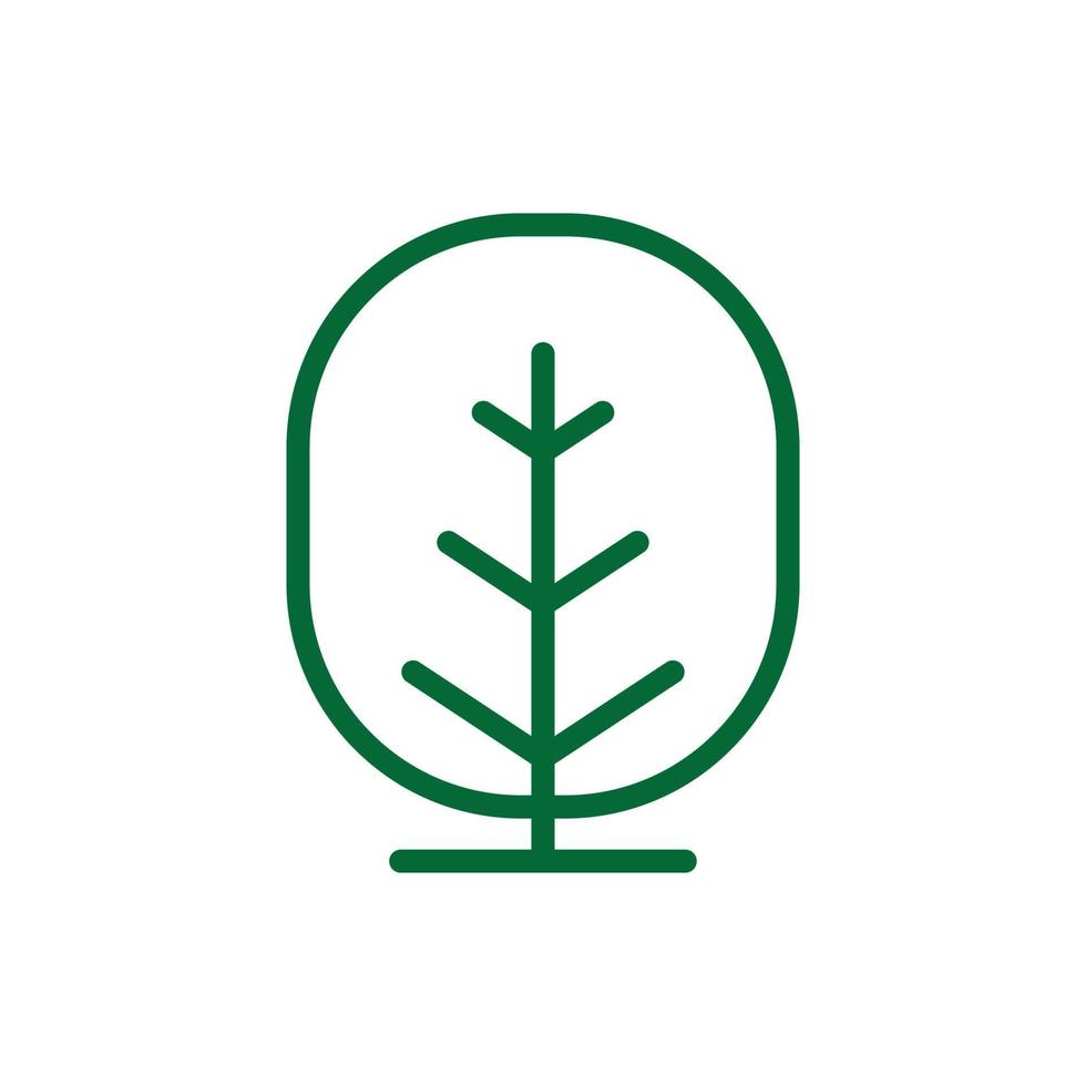 icono de línea de vector de árbol. signo de vector de símbolo de árbol