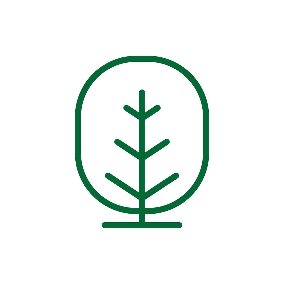 Tree Vector Line Icon. Tree symbol vector sign
