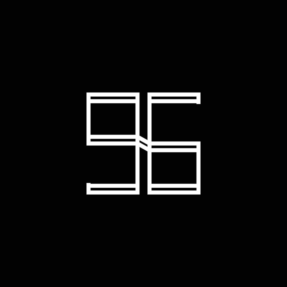 96 initial monogram letter logo template vector