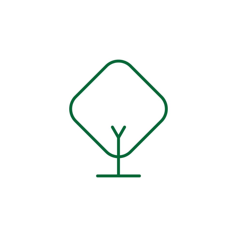 Tree Vector Line Icon. Tree symbol vector sign