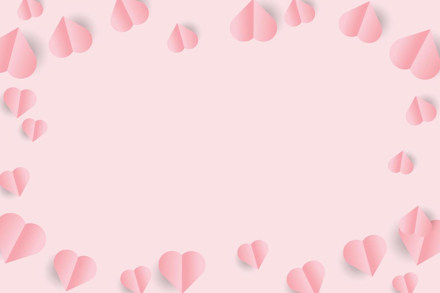 nube vectorial de amor y día de san valentín con escena de globo de corazón. amor de regalo mínimo y escena de nubes. estilo mínimo de san valentín. vector de fondo rosa con área de espacio de copia