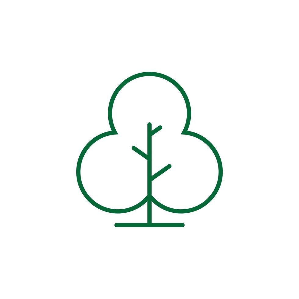 Tree Vector Line Icon. Tree symbol vector sign